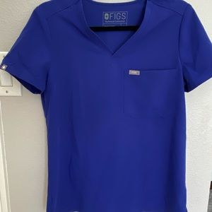 FIGS Catarina Scrub Top in Blue